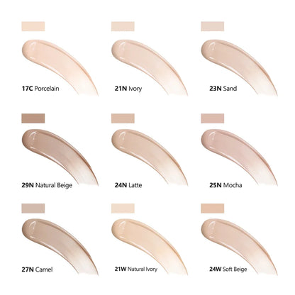 Cushion Refill Foundation Waterproof Semi-Matte Red Finish 72-Hour Wear Long-Lasting Buildable Coverage Sun Protection Makeup - Merit Sell