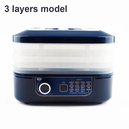 DMWD Food Dehydrator 5 Trays Dried Fruit Vegetable Herb Meat Drying Machine Electric Yogurt Maker Pet Snacks Air Dryer Oven EU - Merit Sell