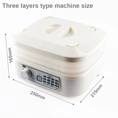 DMWD Food Dehydrator 5 Trays Dried Fruit Vegetable Herb Meat Drying Machine Electric Yogurt Maker Pet Snacks Air Dryer Oven EU - Merit Sell