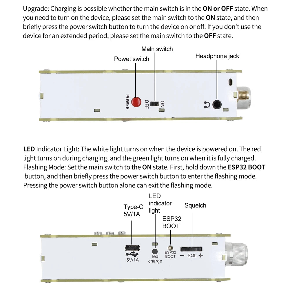 DP-666 TEF6686 Radio High Sensitivity Full Band FM AM LW MW SW Shortwave ESP32 RDS 2.8inch IPS Touch LCD Screen DSP Radio - Merit Sell
