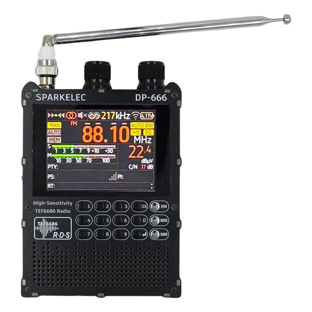 DP-666 TEF6686 Radio High Sensitivity Full Band FM AM LW MW SW Shortwave ESP32 RDS 2.8inch IPS Touch LCD Screen DSP Radio - Merit Sell