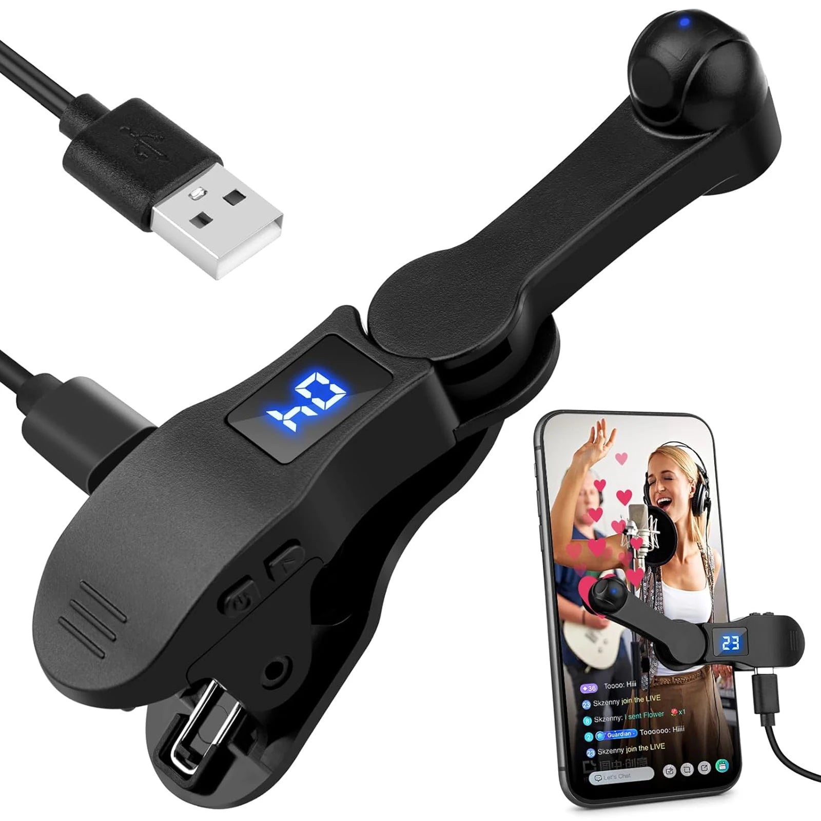 Digital Auto Screen Clicker Automatic Phone Screen Tapper USB Phone Screen Device for Smart Phone Gaming Live Likes Reward Tasks - Merit Sell