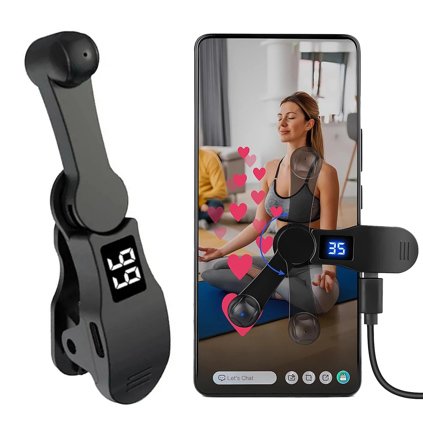 Digital Auto Screen Clicker Automatic Phone Screen Tapper USB Phone Screen Device for Smart Phone Gaming Live Likes Reward Tasks - Merit Sell