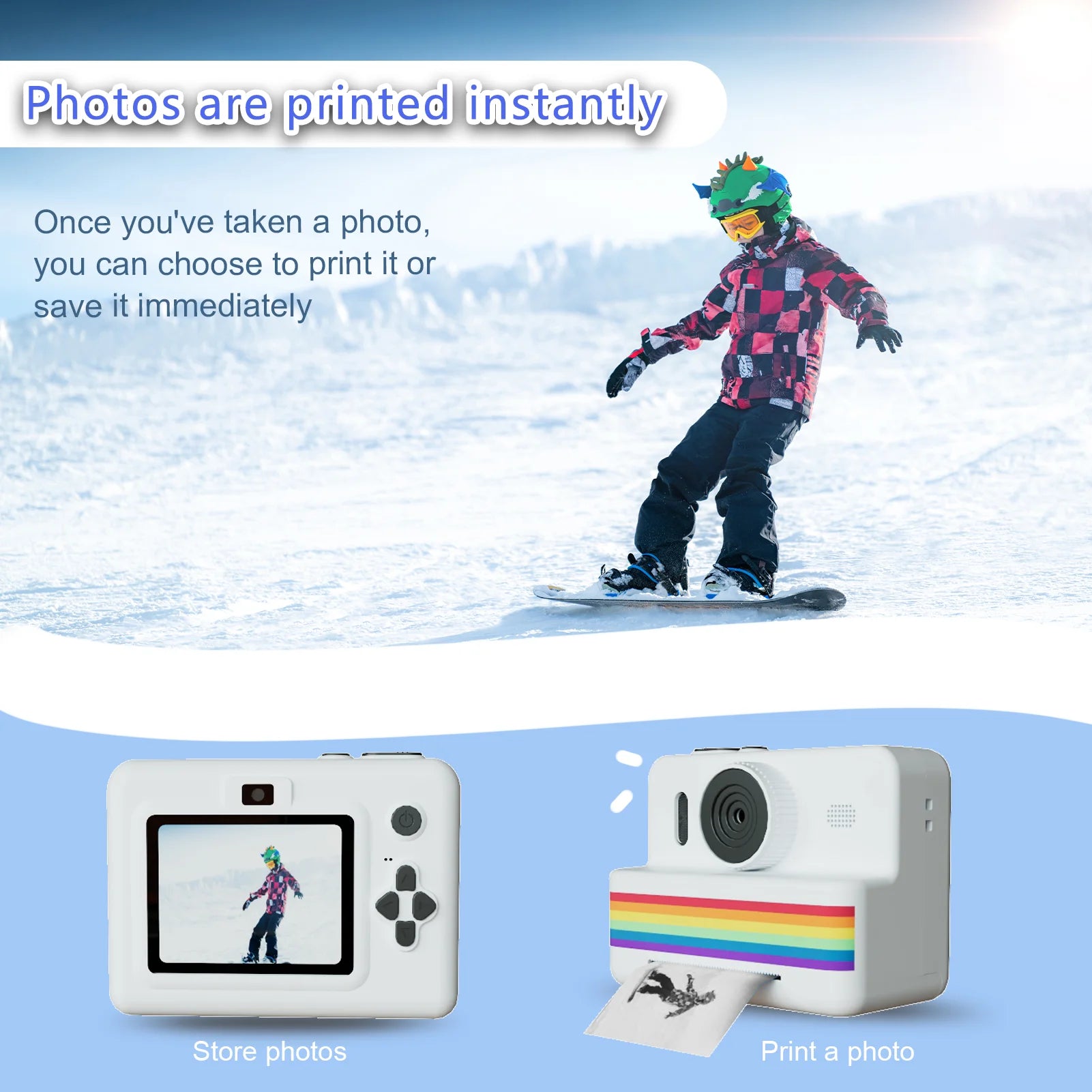 Digital Children Camera For Photography Mini Printer Portable Thermal Instant Print Photo Kids Camera 2.8inch HD Video Toy Gifts - Merit Sell