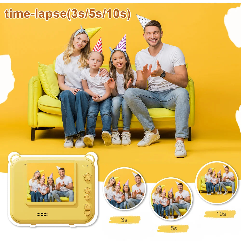 Digital Kids Instant Printing Camera Suitable for Photography Photos Children's Mini Thermal Printer Holiday Gift - Merit Sell