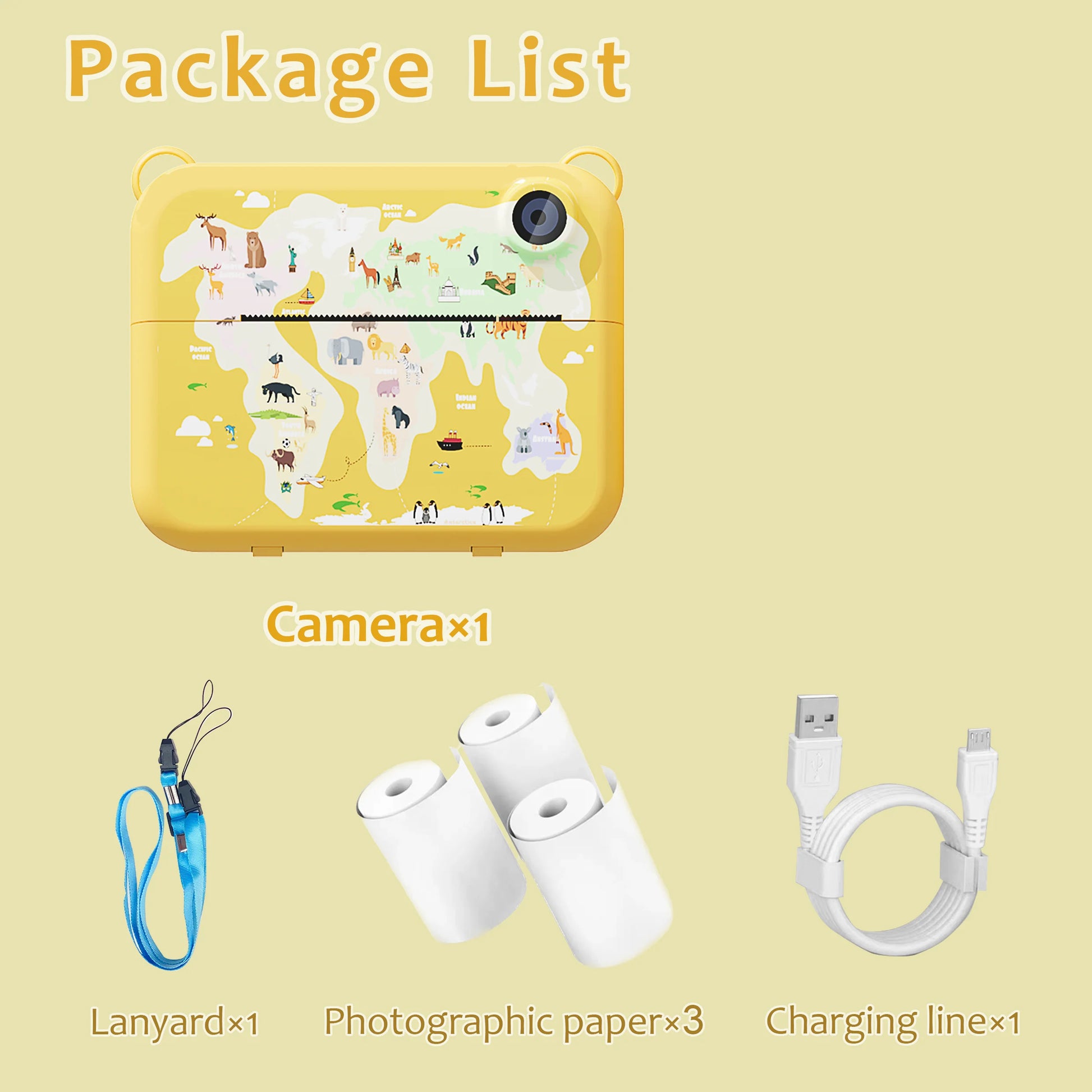 Digital Kids Instant Printing Camera Suitable for Photography Photos Children's Mini Thermal Printer Holiday Gift - Merit Sell