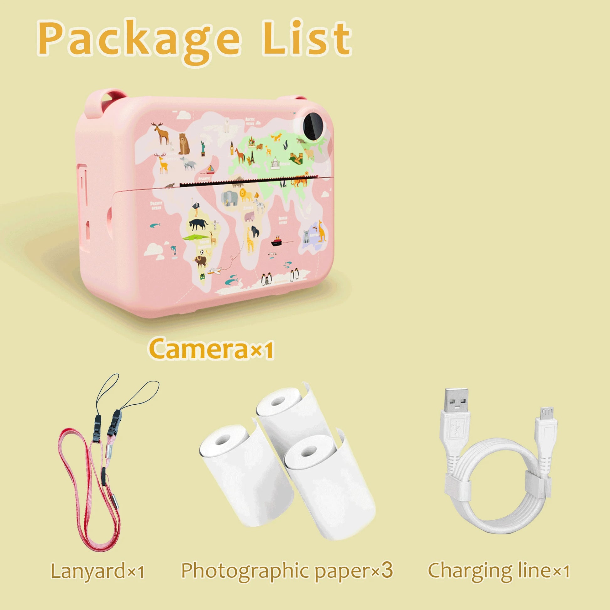 Digital Kids Instant Printing Camera Suitable for Photography Photos Children's Mini Thermal Printer Holiday Gift - Merit Sell