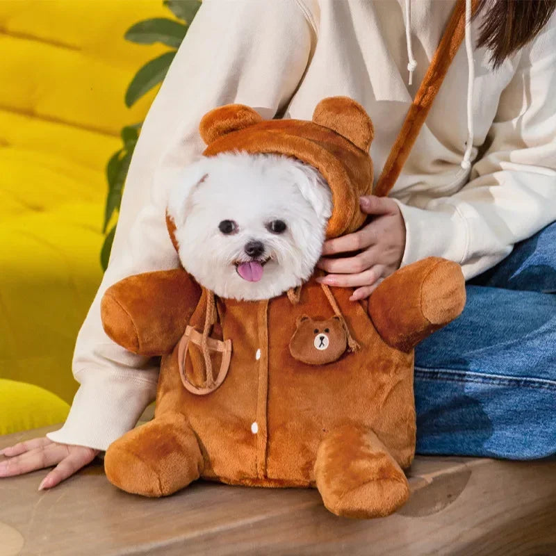 Dog Bag Cat Bag Autumn And Winter Warm And Windproof Cute Crossbody Bag Cat Backpack Pet Supplies - Merit Sell
