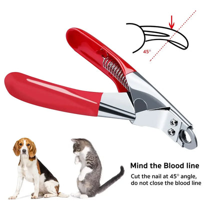 Dog Cat Nail Clipper Stainless Steel Pet Toes Cutter Scissor Grooming Tool for Small Medium Dogs Cats Guillotine Nail Clipper - Merit Sell