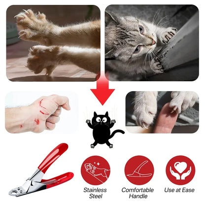 Dog Cat Nail Clipper Stainless Steel Pet Toes Cutter Scissor Grooming Tool for Small Medium Dogs Cats Guillotine Nail Clipper - Merit Sell