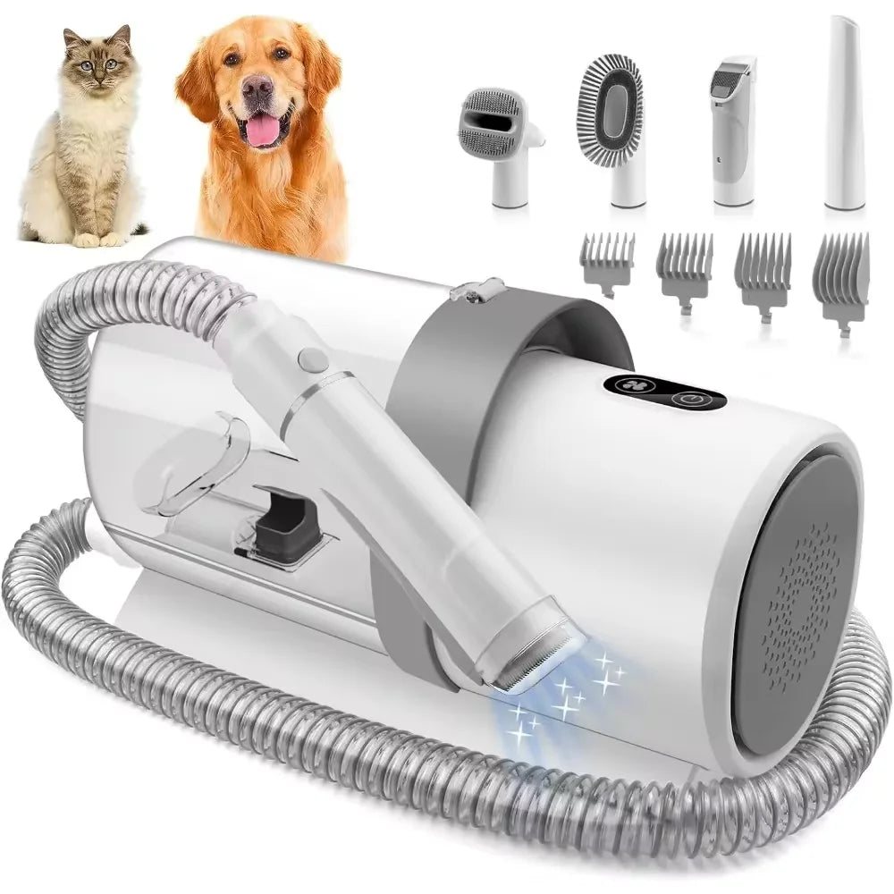 Dog Grooming Kit for Pet Include 4 Hair Clipper Combs 2.5L Vacuum Cleaner and 5 Pet Grooming Tools for Shedding - Merit Sell
