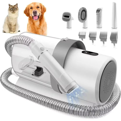 Dog Grooming Kit for Pet Include 4 Hair Clipper Combs 2.5L Vacuum Cleaner and 5 Pet Grooming Tools for Shedding - Merit Sell