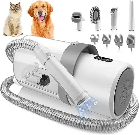 Dog Grooming Kit for Pet Include 4 Hair Clipper Combs 2.5L Vacuum Cleaner and 5 Pet Grooming Tools for Shedding - Merit Sell