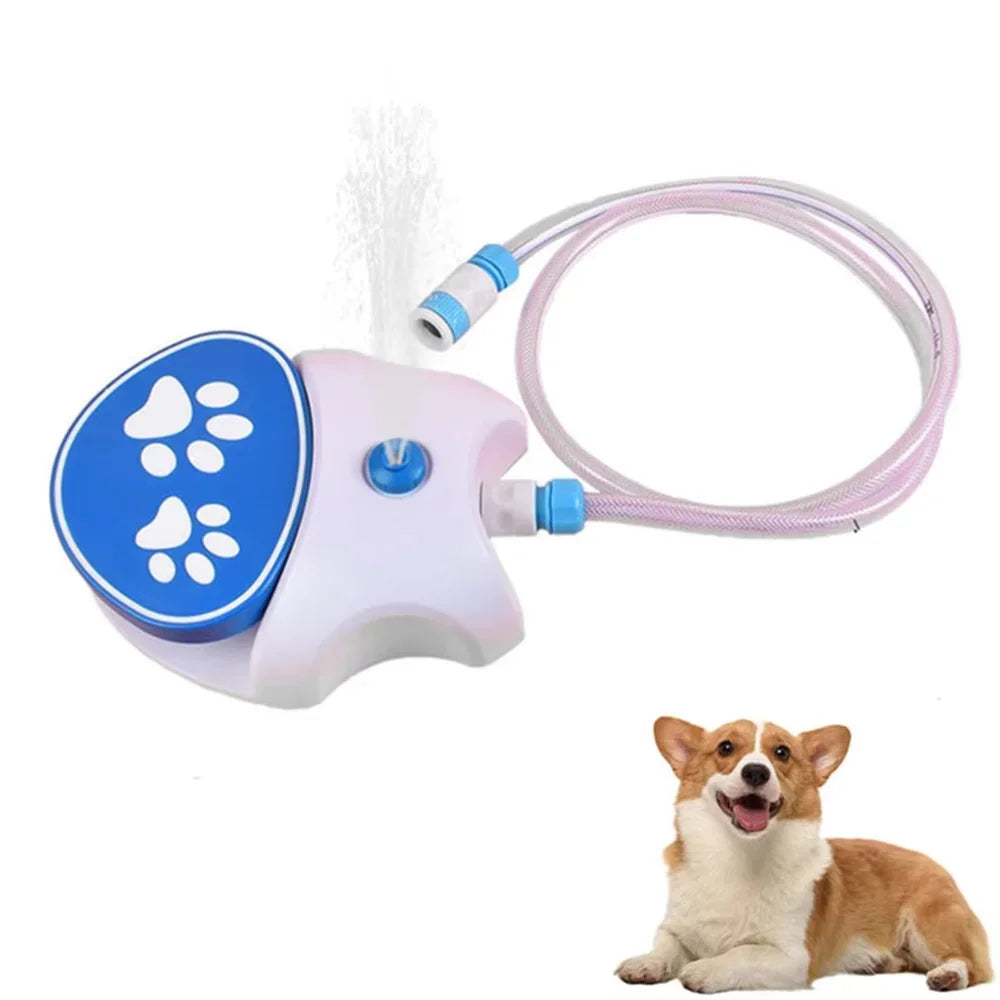 Dog Water Fountain Step Activated Outdoor Sprinkler Activated Water Feeder Large Pets Hydration with Water Hose - Merit Sell
