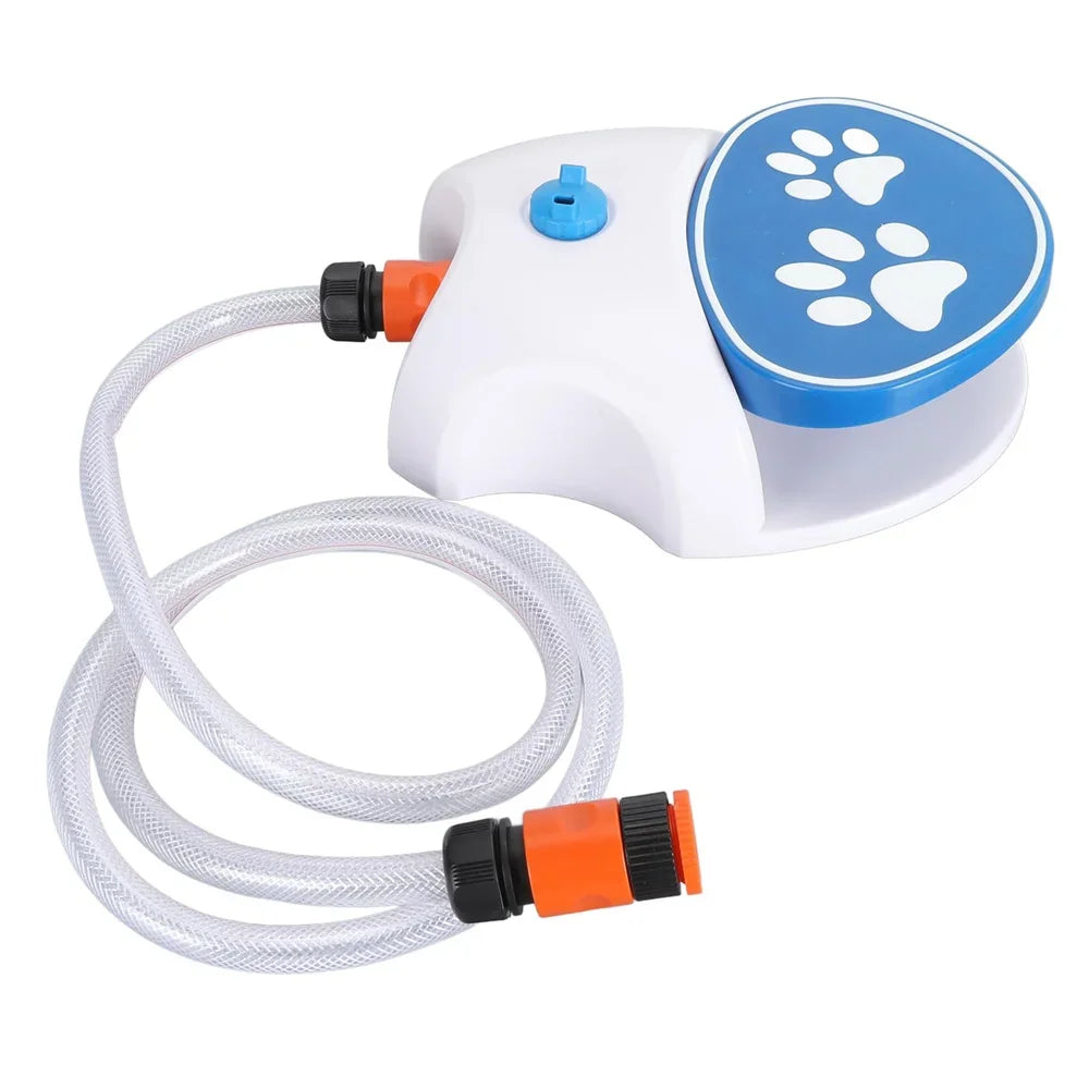Dog Water Fountain Step Activated Outdoor Sprinkler Activated Water Feeder Large Pets Hydration with Water Hose - Merit Sell