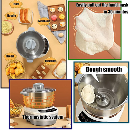 Dough Kneading Machine 5L 7L Dough Maker Electric kneading Machine Dough Mixer with Fermentation Function 25-38°C/77-100 ℉ - Merit Sell
