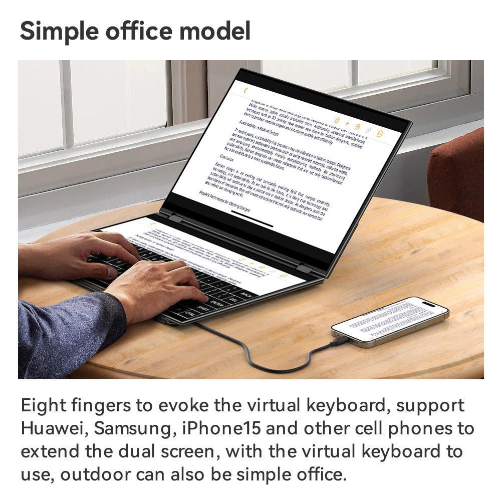 EHOMEWEI Dual Screen Portable Monitor X Series Drive-free Phone-touch FHD 2K 15.6“ 16“ For Laptop Windows Macbook - Merit Sell