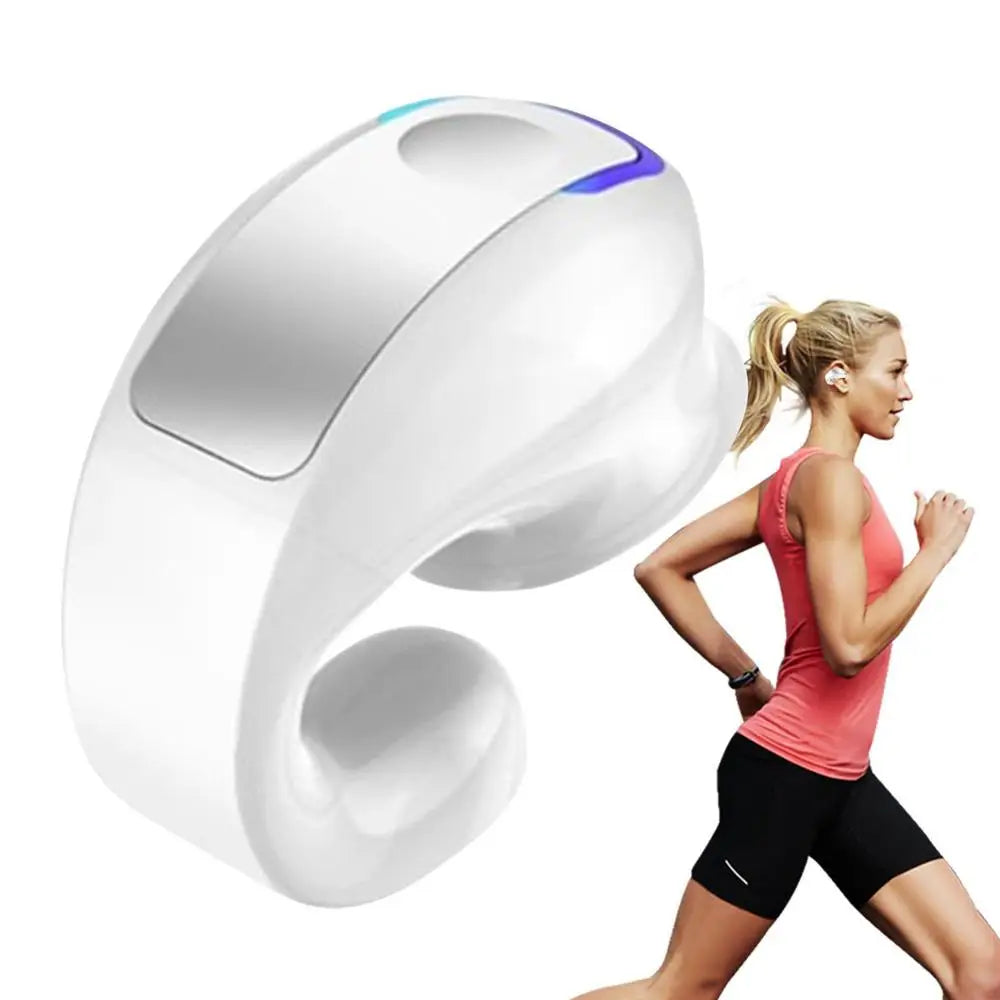 Ear Clip Headphones Waterproof Wireless Earbuds 6Hrs Playback HD Stereo Audio Over-Ear Earphones Built-in Mic For Sports - Merit Sell