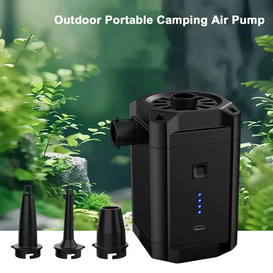 Electric Air Pump Inflator Air Compressor Battery Rechargeable Portable For PVC Boat Mattress Inflatable Pool Raft Tyre Balls - Merit Sell