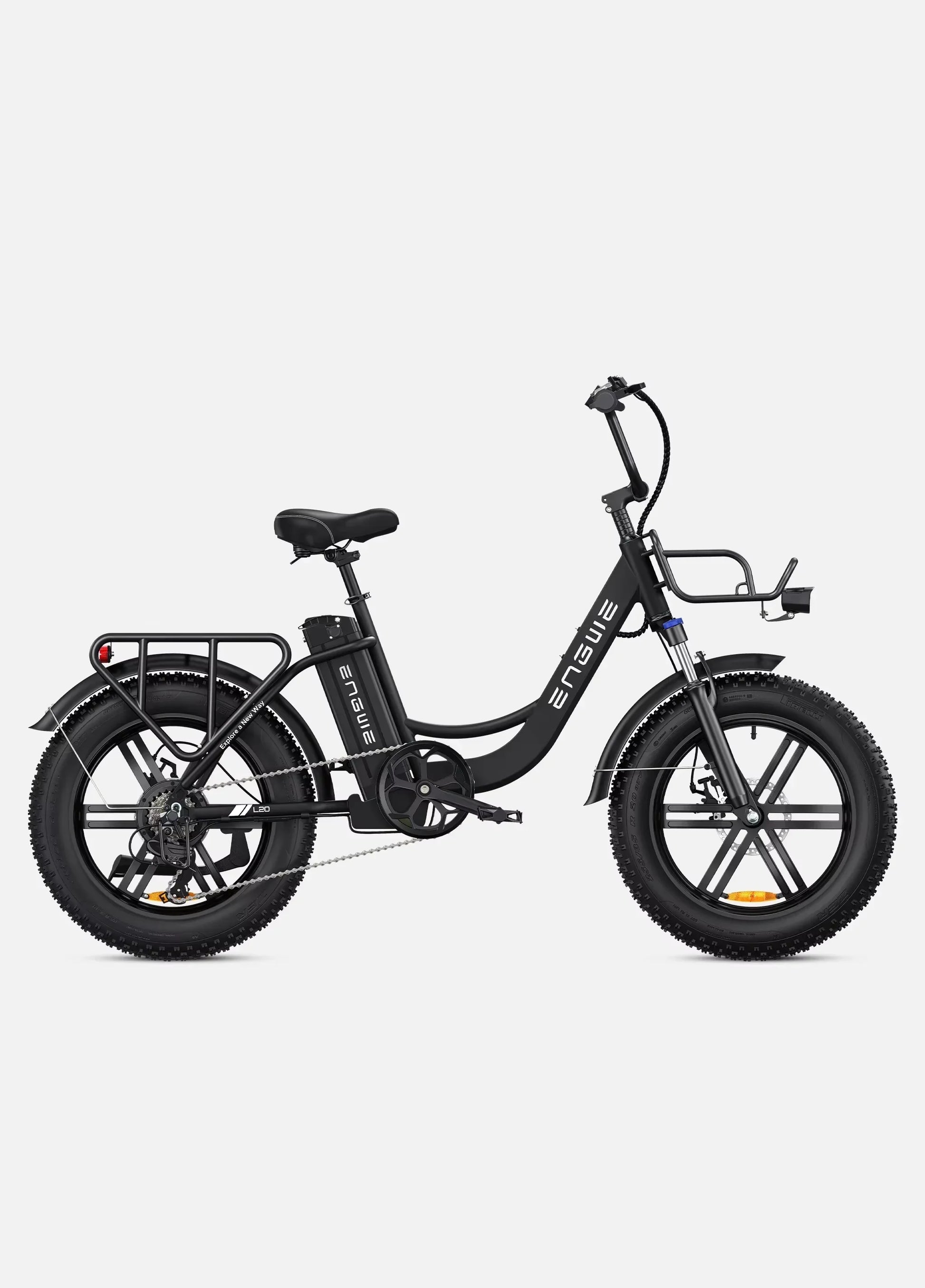 Electric Bicycle ENGWE L20 250W 48V 13AH Motor Battery 20*4.0inch Fat Tire Ebike 140km Mileage Adult Mountain City Electric Bike - Merit Sell