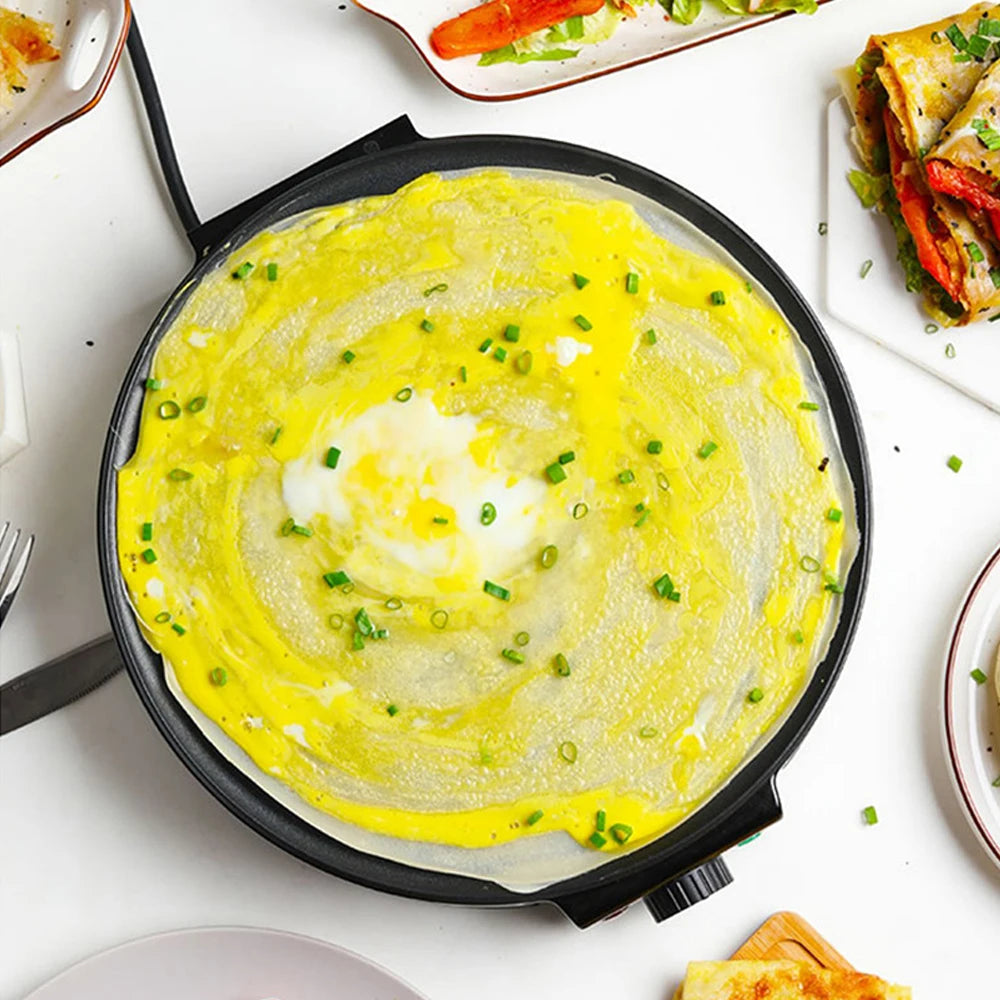 Electric Crepe Maker Machine Pancake Machine With Non-stick Griddle Batter Spreader Crepes Maker 1000W Kitchen Cooking Tools - Merit Sell