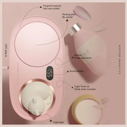 Electric Cup Heater 3 Gear Temperature Mug Warmer Coffee Milk Water Heating Cup Coaster Mat with Night Light Cup Heater - Merit Sell