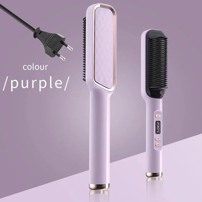 Electric Hot Comb Multifunctional Straight Hair Straightener Comb Negative Ion Anti-Scalding Styling Tool Straightening Brush - Merit Sell