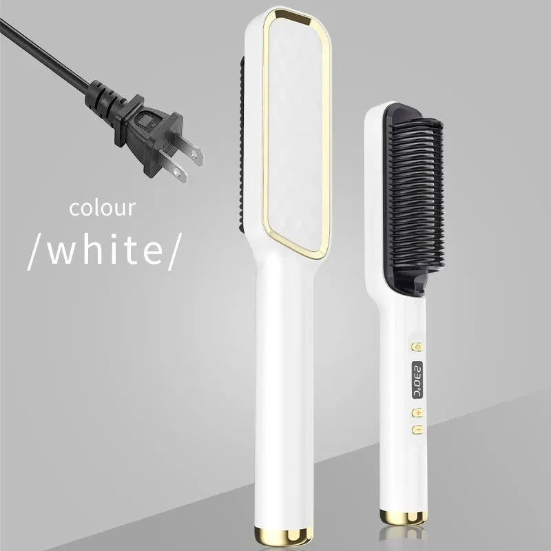 Electric Hot Comb Multifunctional Straight Hair Straightener Comb Negative Ion Anti-Scalding Styling Tool Straightening Brush - Merit Sell