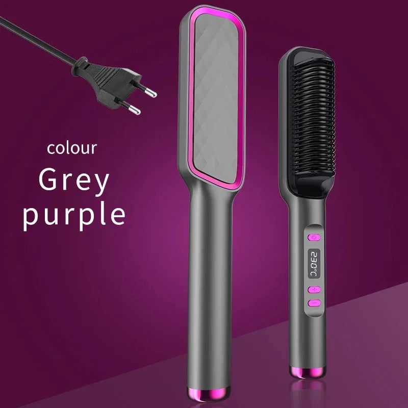 Electric Hot Comb Multifunctional Straight Hair Straightener Comb Negative Ion Anti-Scalding Styling Tool Straightening Brush - Merit Sell