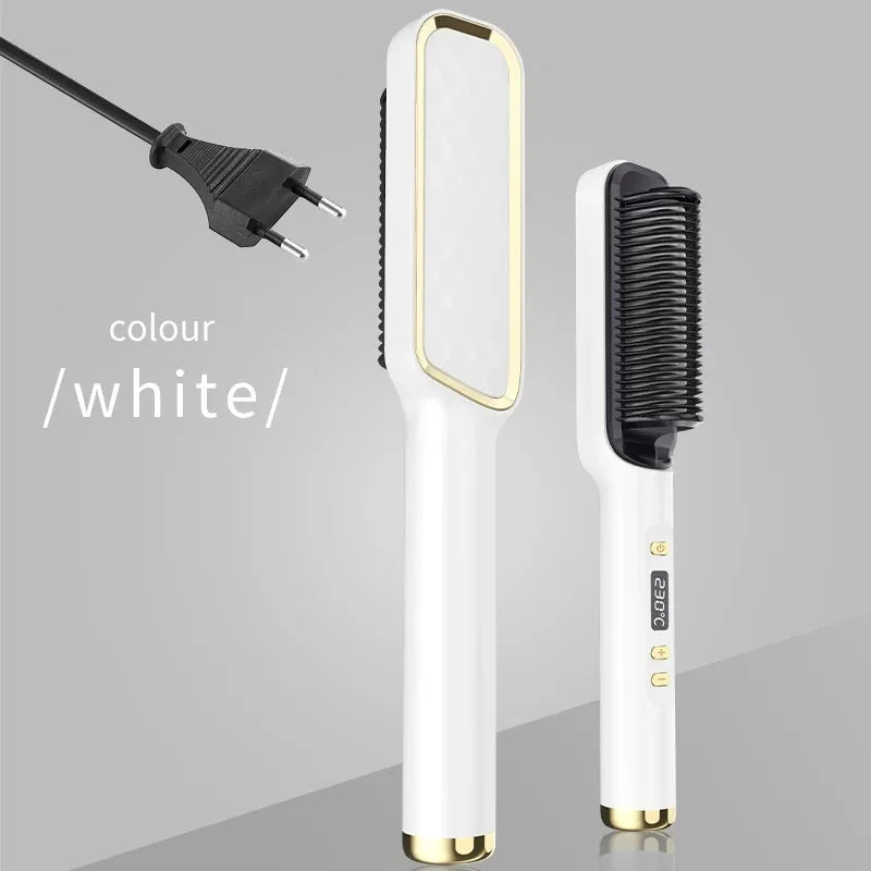 Electric Hot Comb Multifunctional Straight Hair Straightener Comb Negative Ion Anti-Scalding Styling Tool Straightening Brush - Merit Sell
