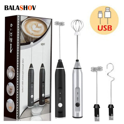 Electric Milk Frothers Handheld Wireless Blender USB Mini Coffee Maker Whisk Mixer Cappuccino Cream Egg Beater Food Blender - Merit Sell