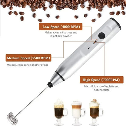 Electric Milk Frothers Handheld Wireless Blender USB Mini Coffee Maker Whisk Mixer Cappuccino Cream Egg Beater Food Blender - Merit Sell
