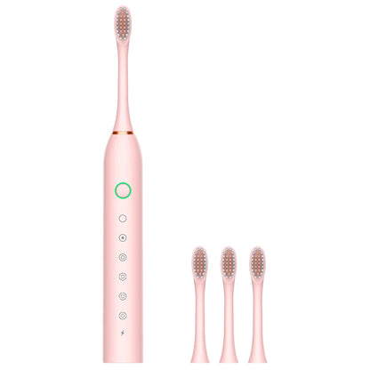 Electric Ultrasonic Toothbrush Six Speed Mode Home Soft Hair USB Charging Waterproof Adult Tooth Cleaner Automatic Couple Set - Merit Sell