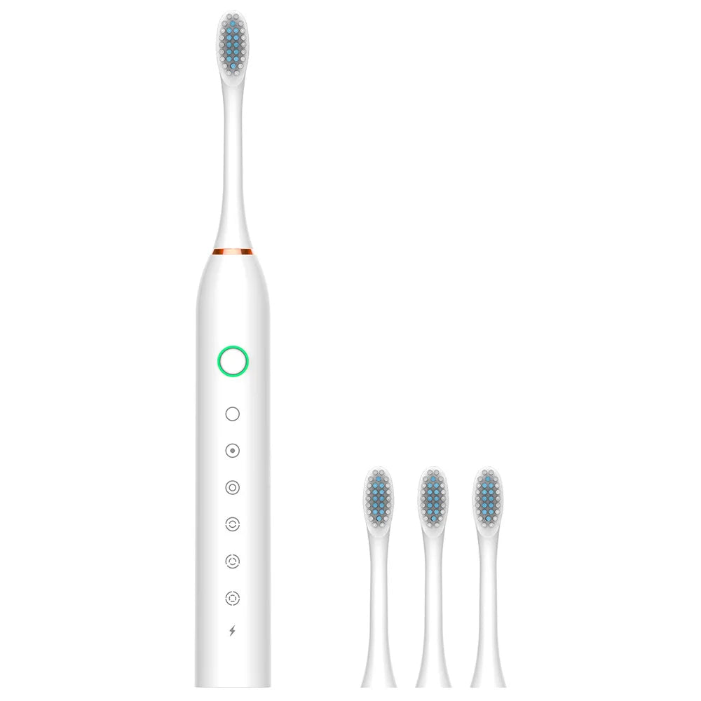 Electric Ultrasonic Toothbrush Six Speed Mode Home Soft Hair USB Charging Waterproof Adult Tooth Cleaner Automatic Couple Set - Merit Sell