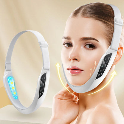 Electric V Face Lifting Beauty Device 6 Modes 8 Levels EMS Micro-current Firming Facial Massager Double Chin Removal Skin Care - Merit Sell