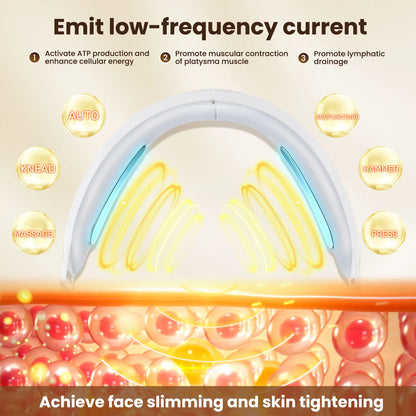 Electric V Face Lifting Beauty Device 6 Modes 8 Levels EMS Micro-current Firming Facial Massager Double Chin Removal Skin Care - Merit Sell