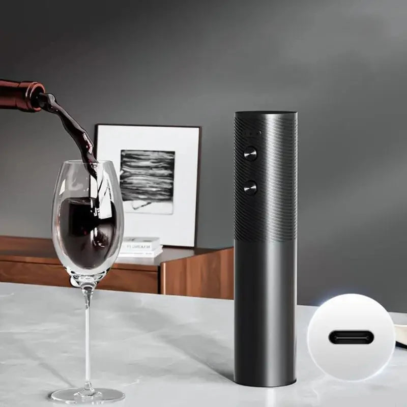 Electric Wine Bottle Opener Automatic Red Wine Corkscrew Rechargeable Wine Opener with Charging Base Tools Kitchen Accessories - Merit Sell