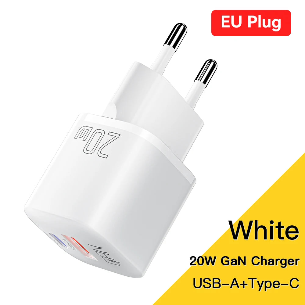 Essager 20W GaN USB Type C Charger PD Fast Charge Phone QC 3.0 Quick Chargers For iPhone 14 13 12 11 Pro Max Mini iPad Charging - Merit Sell