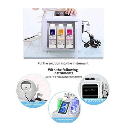 Facial Skincare Face Serum Hydro Aqua Peel Solution 400ml Kit of 3 Serums AS1 SA2 AO3 For facial Machine Skin Deep Cleaning - Merit Sell