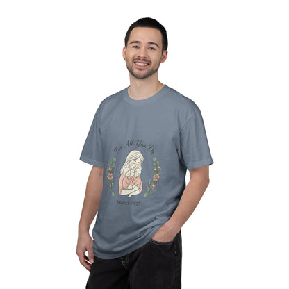 Family First T-Shirt — "For All You Do" Mother & Child Floral Tee