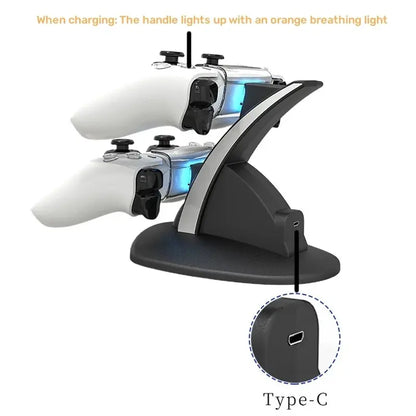 Fast Charging For PS5 Controller Gamepad Dual charging For Playstation 5 Controller Charger Dock Stand Accsessories - Merit Sell