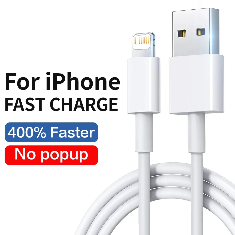 Fast Charging For iPhone Usb Cable 14 13 12 11 Pro Max Mini XR XS X SE 8 7 6 Plus 6s 5 5s Wire For iPad Charger Cord Accessories - Merit Sell