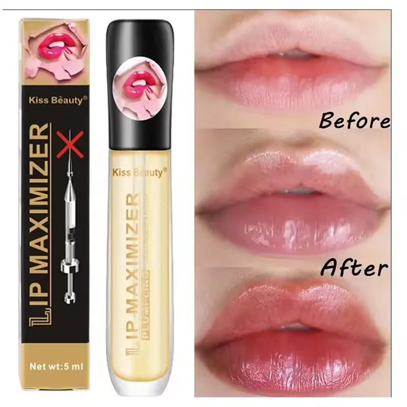 Fast Volumising Lip Plumper Serum Sexy Lip Oil Gloss Increase Lip Elasticity Reduce Fine Lines Brighten Moisturizing Lip Care - Merit Sell