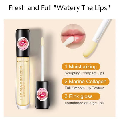 Fast Volumising Lip Plumper Serum Sexy Lip Oil Gloss Increase Lip Elasticity Reduce Fine Lines Brighten Moisturizing Lip Care - Merit Sell