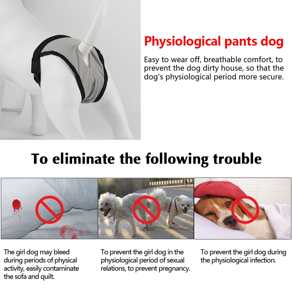 Female Dog Shorts Panties Breathable Cotton Underwear Briefs Pet Dog Physiological Pants Menstrual Period Underwear Briefs - Merit Sell