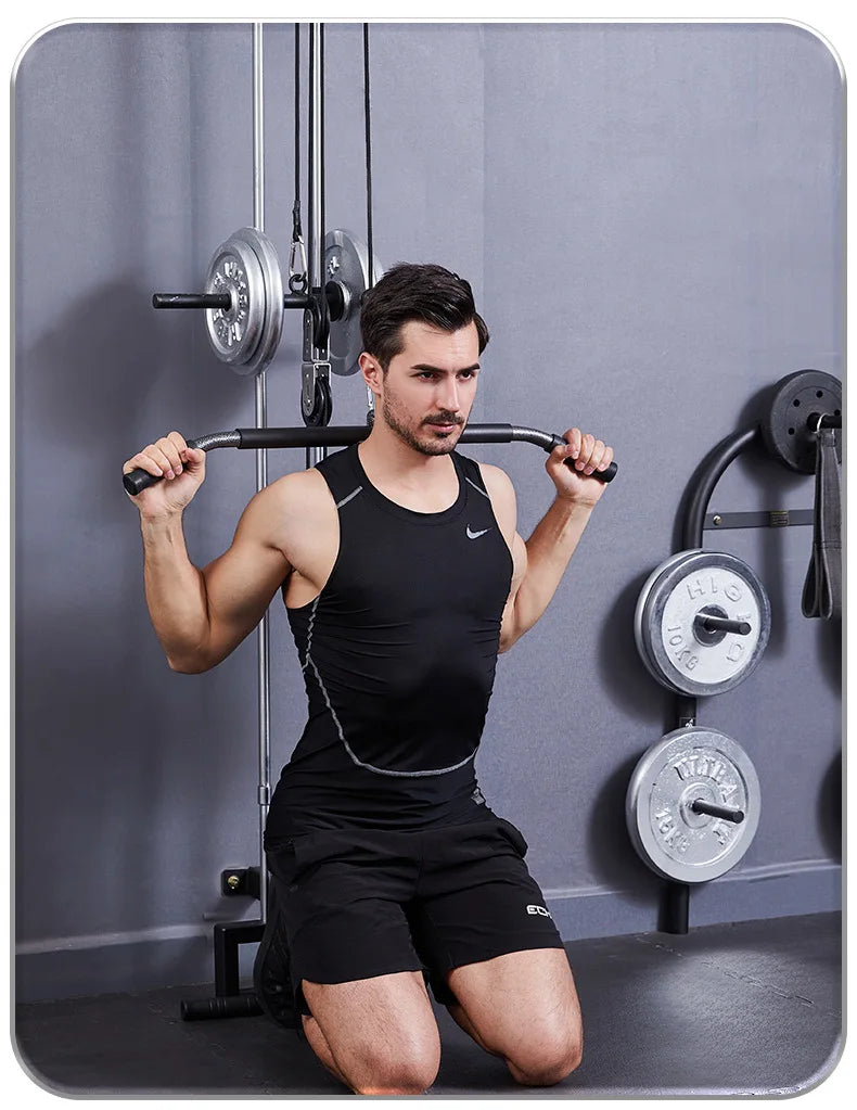 Fitness equipment with lower handle, straight pull rod, long pull rod, high pull rod, weight-bearing trainer handle accessories - Merit Sell