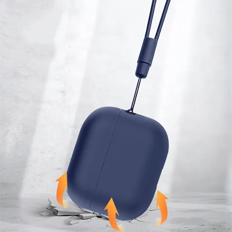 For AirPods Pro 3 2025 Case Silicone Protector for airpods Pro Front LED Visible Pro 2 Case cover with Lanyard for airpods pro 2 - Merit Sell