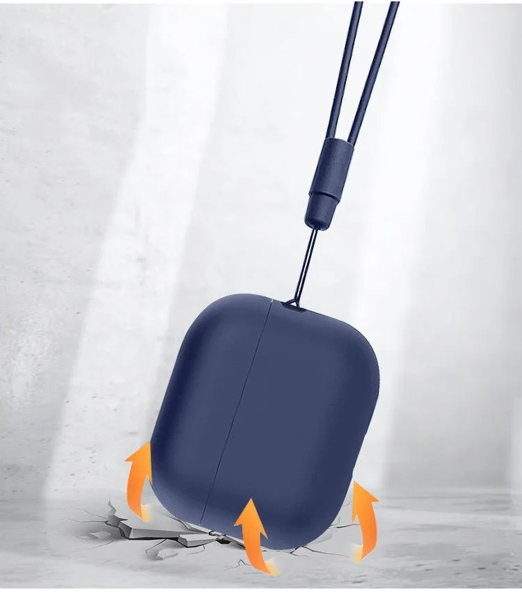 For AirPods Pro 3 2025 Case Silicone Protector for airpods Pro Front LED Visible Pro 2 Case cover with Lanyard for airpods pro 2 - Merit Sell