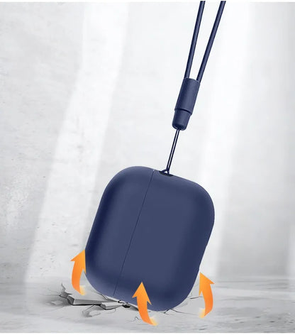 For AirPods Pro 3 2025 Case Silicone Protector for airpods Pro Front LED Visible Pro 2 Case cover with Lanyard for airpods pro 2 - Merit Sell