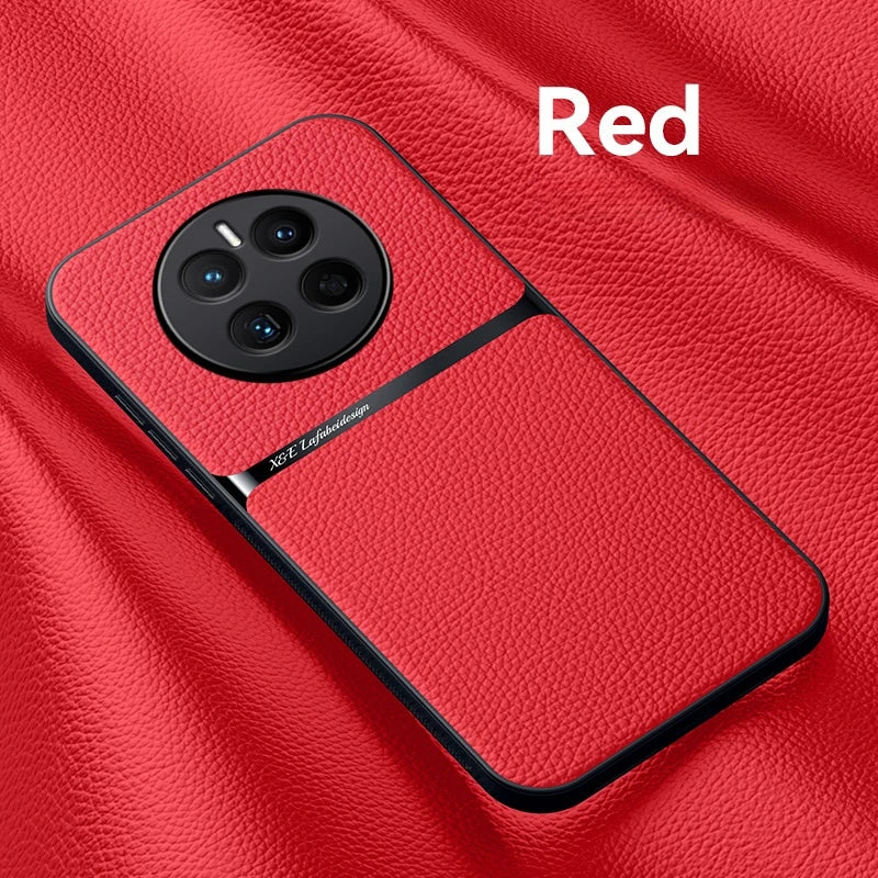 For Hauwei Mate50pro 4G Case Magnetic Car Holder Shockproof Phone Case For Huawei Mate50 Mate 50 Pro 50pro 4G Leather Back Cover - Merit Sell